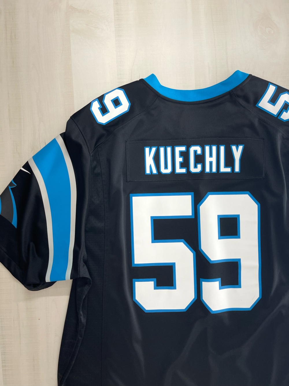 NIKE CAROLINA PANTHERS 59 Kuechly nfl black on field JERSEY 3XL